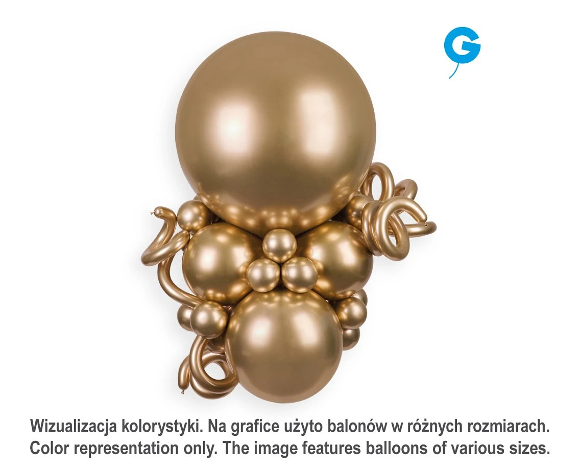 Gemar 19" Balloons, shiny gold, 3 pcs.